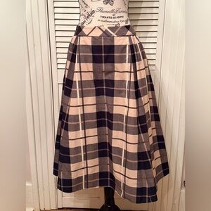 Kate Spade Checkered A-Line Skirt in Pink, Black and Cream